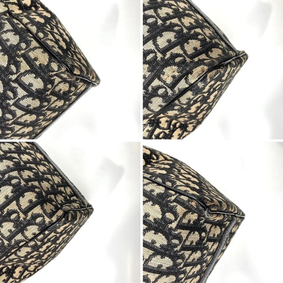 Vintage Dior Navy Trotter Boston Satchel 2 Way Handbag/Weekender XL - Picture 6 of 12